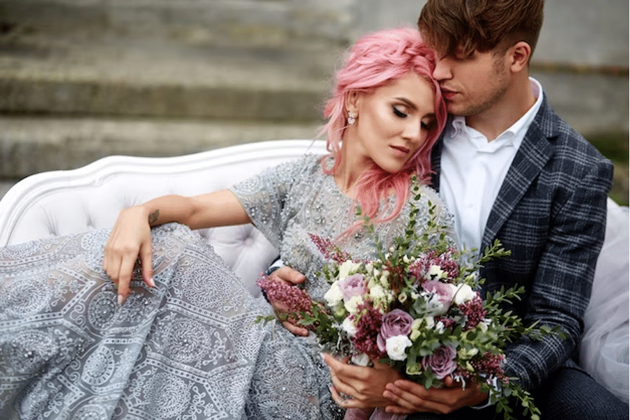 Costume en tweed Un style de mariage classique et elegant 2024